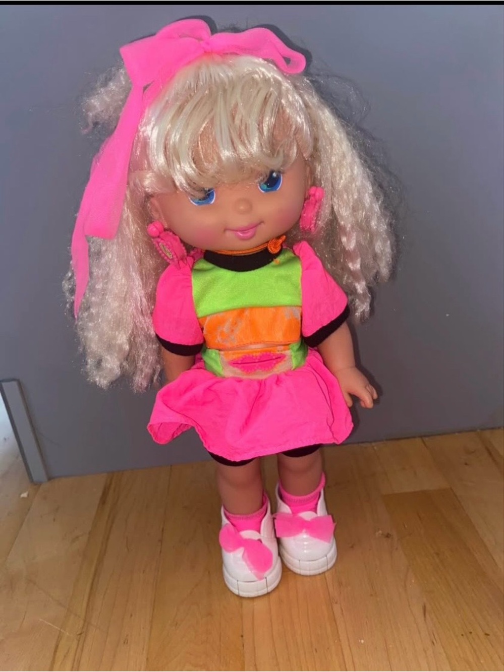 Mattel Sally Secrets doll Doll in Hot Pink with Neon Green and Orange Outfit